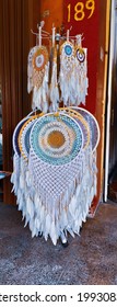 JOGJAKARTA, INDONESIA - JUNE 12th, 2021 - Dream Catcher Display At Malioboro Market