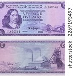 Johan Anthoniszoon "Jan" van Riebeeck (21 April 1619 – 18 January 1677);  Portrait from South Africa 5 Rand (1966-1976) Banknotes.
