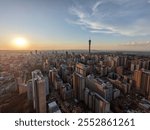 Johannesburg city skyline during summer.