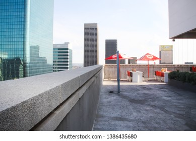 Johannesburg Gauteng South Africa 11 27 2010 Rooftop With City Scape At The Back