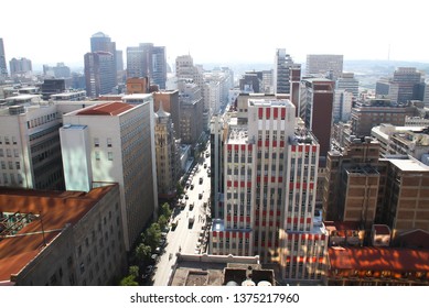 Johannesburg Gauteng South Africa 11272010 Johannesburg City Scape From Rooftop Newtown Hillbrow