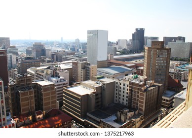 Johannesburg Gauteng South Africa 11272010 Johannesburg City Scape From Rooftop Newtown Hillbrow