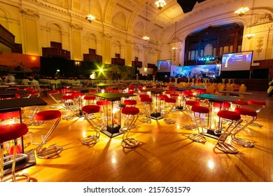 JOHANNESBURG, SOUTH AFRICA - Apr 13, 2022: An Interior Decor And Setup Of Corporate Cocktail Party Event In Johannesburg, South Africa