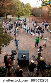 Johannesburg, South Africa - April 30, 2015: Behind The Scenes On Location On Set Of Music Video Production Using A Large Drone For Filming