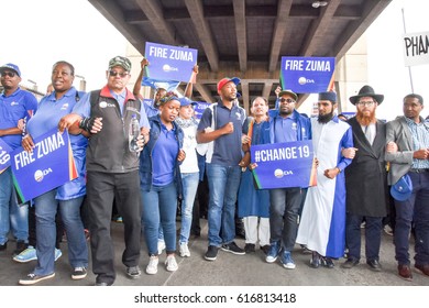 Johannesburg, South Africa – April 7, 2017: Mmusi Maimane At The Zuma Must Fall Protest March

