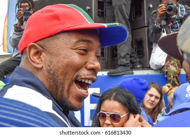 Johannesburg, South Africa – April 7, 2017: Mmusi Maimane At The Zuma Must Fall Protest March

