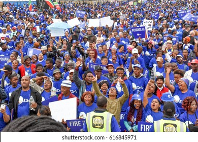 Johannesburg, South Africa – April 7, 2017: Mmusi Maimane At The Zuma Must Fall Protest March