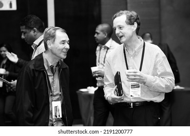 Johannesburg, South Africa - August 20, 2015: Delegates Networking At A Sales Convention In Large Conference Hall