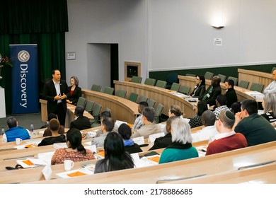 Johannesburg, South Africa - August 31, 2014: Diverse Students Attending A Lecture In College Auditorium