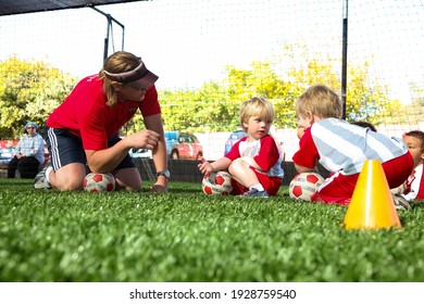 JOHANNESBURG, SOUTH AFRICA - Feb 03, 2021: Johannesburg, South Africa - April 28, 2012: Soccer Football Coaching And Training For Little Kiddies League