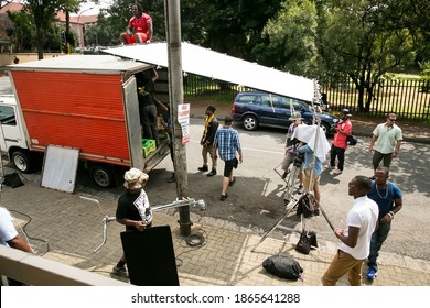 Johannesburg, South Africa - February 18, 2014: Behind The Scenes Set On Location With A Collaboration Of African Artists To Record Cocoa Na Chocolate Music Video