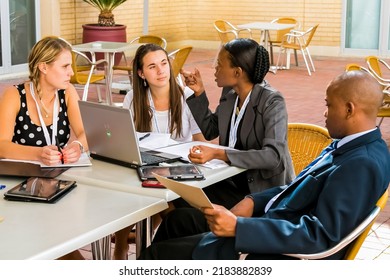 Johannesburg, South Africa - February 24, 2014: Diverse College Students Attending A Business Leadership Workshop