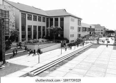 JOHANNESBURG, SOUTH AFRICA - Jan 05, 2021: Johannesburg, South Africa - April 17 2012: Exterior Buildings At College Campus