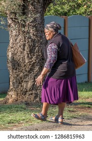 Johannesburg, South Africa - January 16, 2019: Unidentified Black Women Domestic Workers On Their Way To Work At Residential Homes In The City