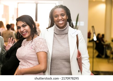 Johannesburg, South Africa - July 14, 2014: Diverse Woman Networking At Corporate Convention Event