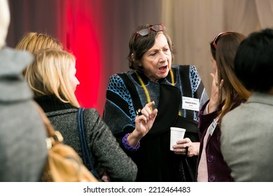 Johannesburg, South Africa - July 14, 2014: Diverse Woman Networking At Corporate Convention Event