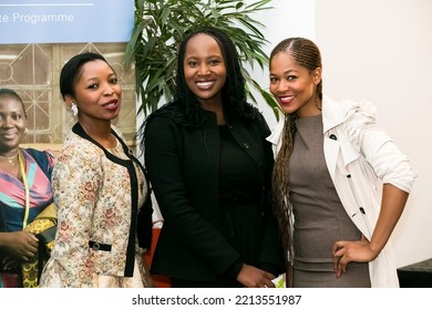 Johannesburg, South Africa - July 14, 2014: Diverse Woman Networking At Corporate Convention Event