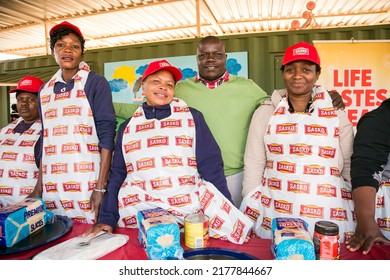 Johannesburg, South Africa - July 18, 2016: Community Outreach Providing Meals For African Children