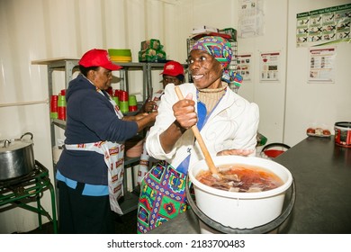 Johannesburg, South Africa - July 18, 2016: Community Outreach Providing Meals For African Children