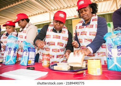 Johannesburg, South Africa - July 18, 2016: Community Outreach Providing Meals For African Children