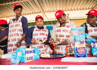 Johannesburg, South Africa - July 18, 2016: Community Outreach Providing Meals For African Children