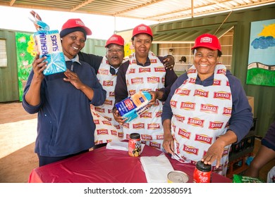 Johannesburg, South Africa - July 18, 2016: Community Outreach Providing Meals For African Children