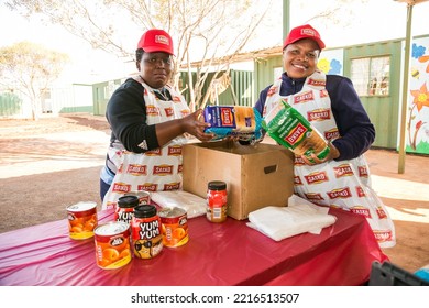 Johannesburg, South Africa - July 18, 2016: Community Outreach Providing Meals For African Children