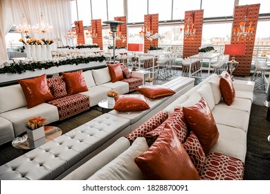 Johannesburg, South Africa - July 22, 2014: Interior Of Modern Corporate Events Venue For Parties Or Gala Dinner