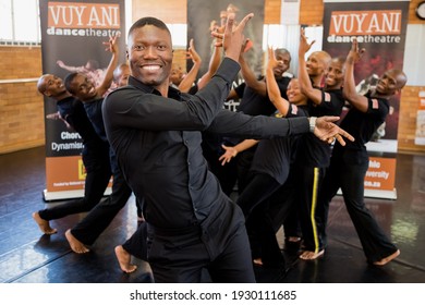 Johannesburg, South Africa - July 23, 2013: Gregory Maqoma, Founder Of Vuyani Dance Theatre With Dancers In Studio