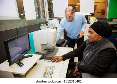 Johannesburg, South Africa - June 12 2013: Inside Interior Of A Photo Printing Lab