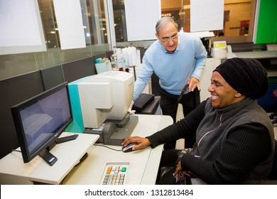 Johannesburg, South Africa - June 12 2013: Inside Interior Of A Photo Printing Lab