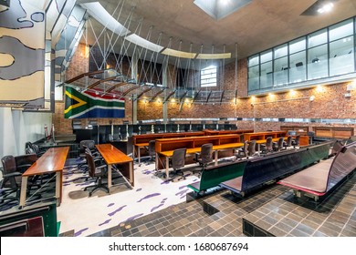 Johannesburg, South Africa - May 26, 2019: Interior Of Constitutional Court Of South Africa