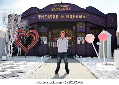 Johannesburg, South Africa - May 9, 2012: Richard Griffin, founder of Madame Zingara, a theatre circus restaurant in a 1920’s Vaudeville tent