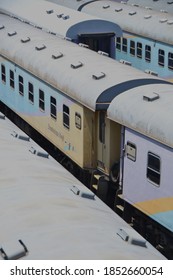 Johannesburg, South Africa - November 02, 2020: Looking Down On Blue Train Midday Braamfontein