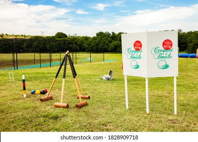 Johannesburg, South Africa - November 25, 2012: French Boules And Croquet Outside At A Kids Fun Park