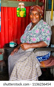 Johannesburg, South Africa, September 11, 2011, Sweet Old African Lady In Low-income Soweto Home