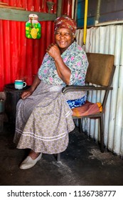 Johannesburg, South Africa, September 11, 2011, Sweet Old African Lady In Low-income Soweto Home