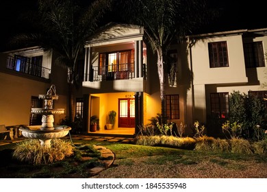 Johannesburg, South Africa - September 11, 2010: Upmarket Wealthy Suburban Neighborhood In Gated Community Estate At Night