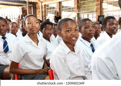 Johannesburg, South Africa - September 19 2013: African Children In Primary School Classroom
