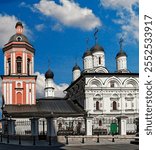 John the Evangelist church in Moscow, Russia. Years of construction 1665 - 1694, bell tower - 1740