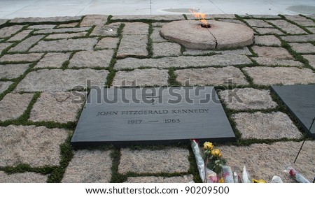 John F. Kennedy and Eternal Flame  Arlington Cemetery Virginia