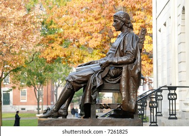 John Harvard Statue. Harvard University