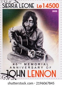 John Lennon On ISierra Leone Music Stamps 2020 MNH John Lennon Beatles Yoko Ono People 4v. Bangkok-Thailand, Aug,30,2022.