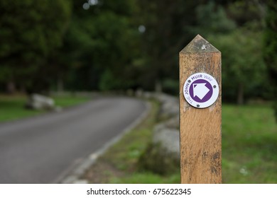 John Muir Way Trail Sign Post In Balloch Park Scotland UK 