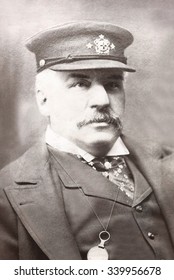 John Pierpont Morgan Sr., In Maritime Uniform. Ca. 1890. J.P. Morgan Built Three Custom Yachts, The Corsair, And Corsair II And III.