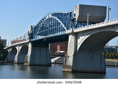 John Ross Bridge On Market Street In Chattanooga, Tennessee