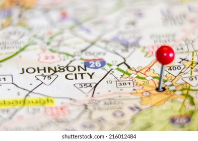 Johnson  City In Tennessee On Map