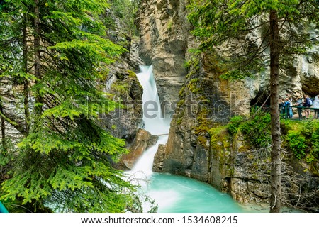 Similar – Image, Stock Photo Lower Falls in the Grand Canyon of the Yellowstone, Wyoming, USA