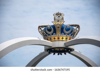 Johor Bahru, Malaysia- 27 Jan, 2020: Entrance Gate To Istana Bukit Serene (Serene Hill Palace), The Official Residence To The Sultan Of Johor, Malaysia.