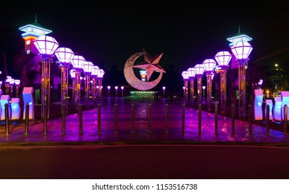 JOHOR, MALAYSIA - 9 AUGUST 2018 : Royal Crown Of Johor Replica Bukit Serene Is The Royal Palace And Official Residence Of The Sultan Of Johor